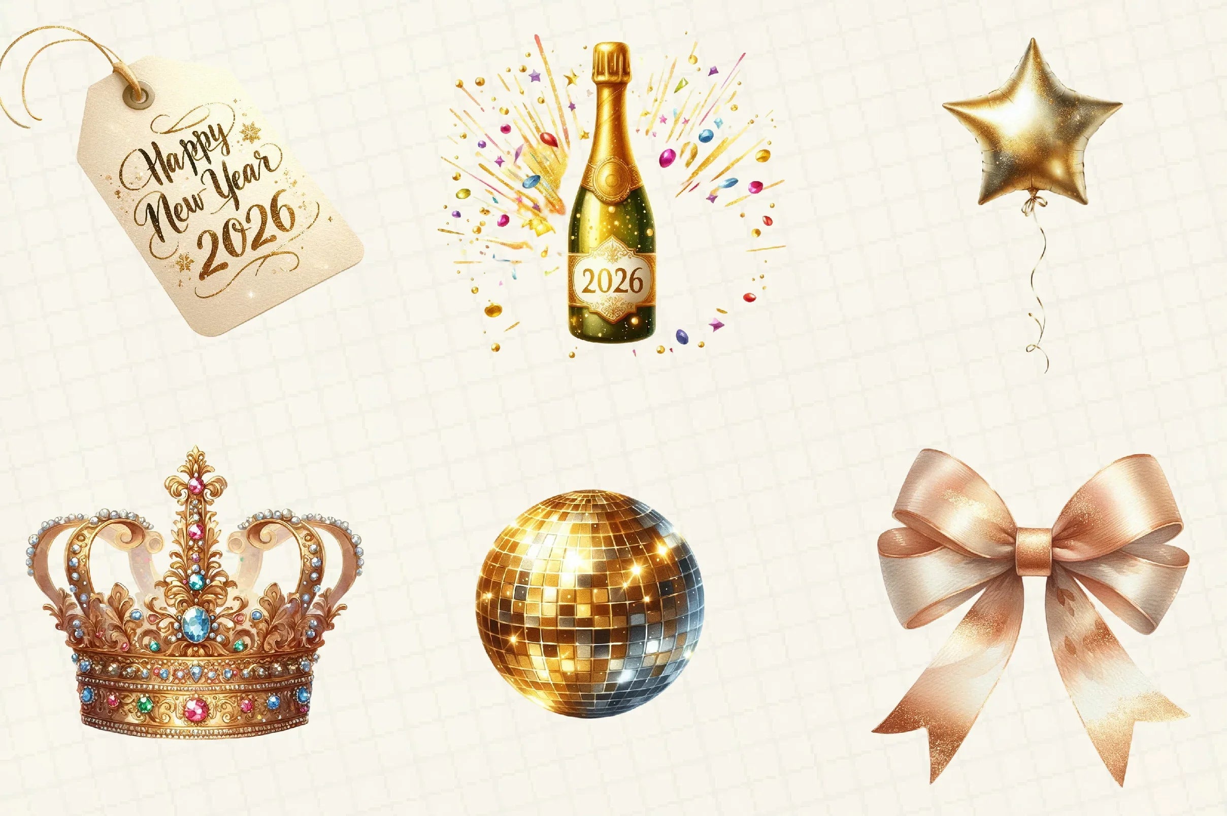 New Year's Clipart Bundle - CraftNest - Digital Crafting and Art