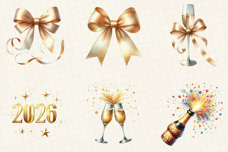 New Year's Clipart Bundle - CraftNest - Digital Crafting and Art