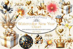 New Year Clipart Bundle - CraftNest - Digital Crafting and Art