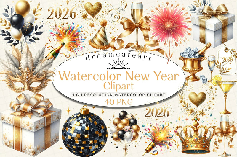 New Year Clipart Bundle - CraftNest - Digital Crafting and Art