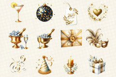 New Year Clipart Bundle - CraftNest - Digital Crafting and Art