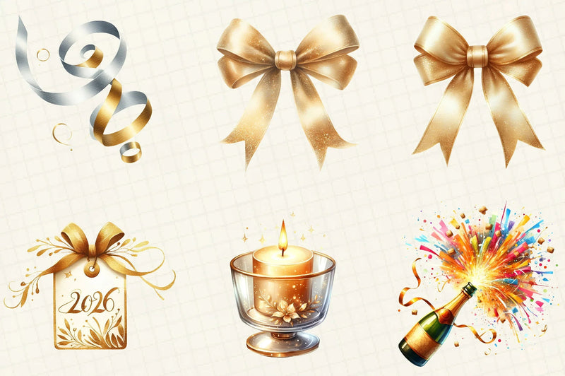 New Year Clipart Bundle - CraftNest - Digital Crafting and Art