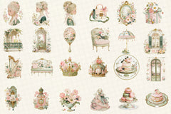 Pastel Rococo Clipart Bundle Set - CraftNest - Digital Crafting and Art