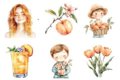 Peachy Spring Clipart Bundle 99 - CraftNest - Digital Crafting and Art