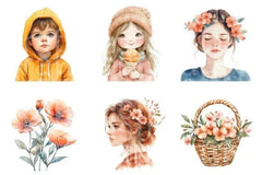 Peachy Spring Clipart Bundle 99 - CraftNest - Digital Crafting and Art