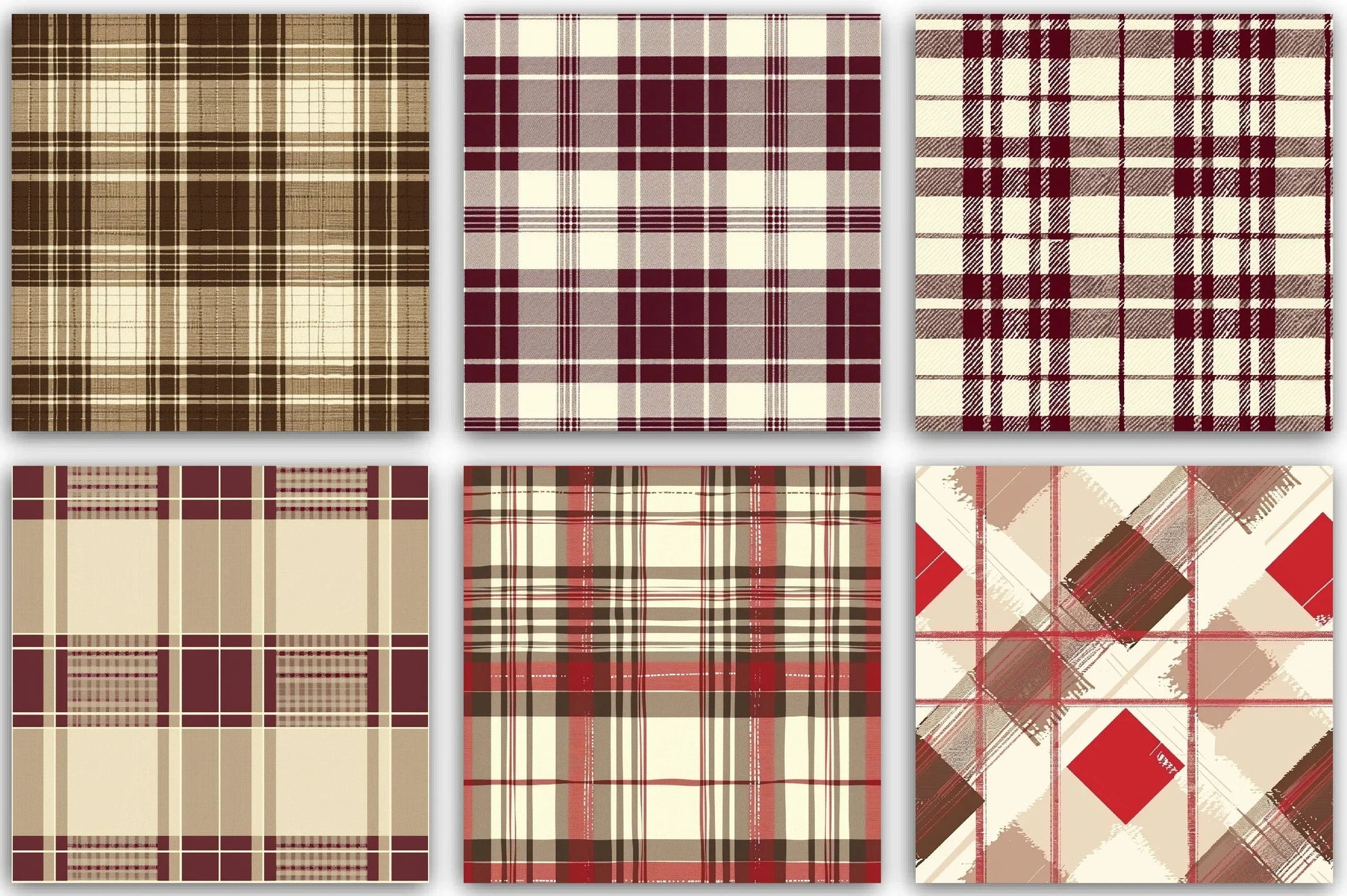 Plaid Patterns Clipart Bundle - CraftNest - Digital Crafting and Art