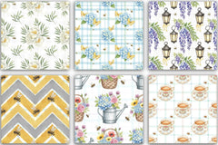 Seamless Bee Patterns Digital Paper - CraftNest - Digital Crafting and Art