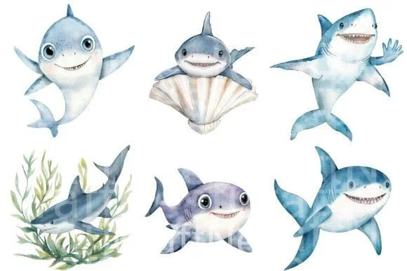 Sharks Clipart Bundle 56 - CraftNest - Digital Crafting and Art
