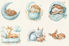 Sleepy Animals Clipart Bundle - CraftNest - Digital Crafting and Art