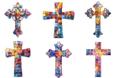 Stained Glass Cross Clipart Bundle - CraftNest - Digital Crafting and Art
