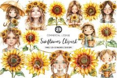 Sunflower Clipart Bundle 99 - CraftNest - Digital Crafting and Art