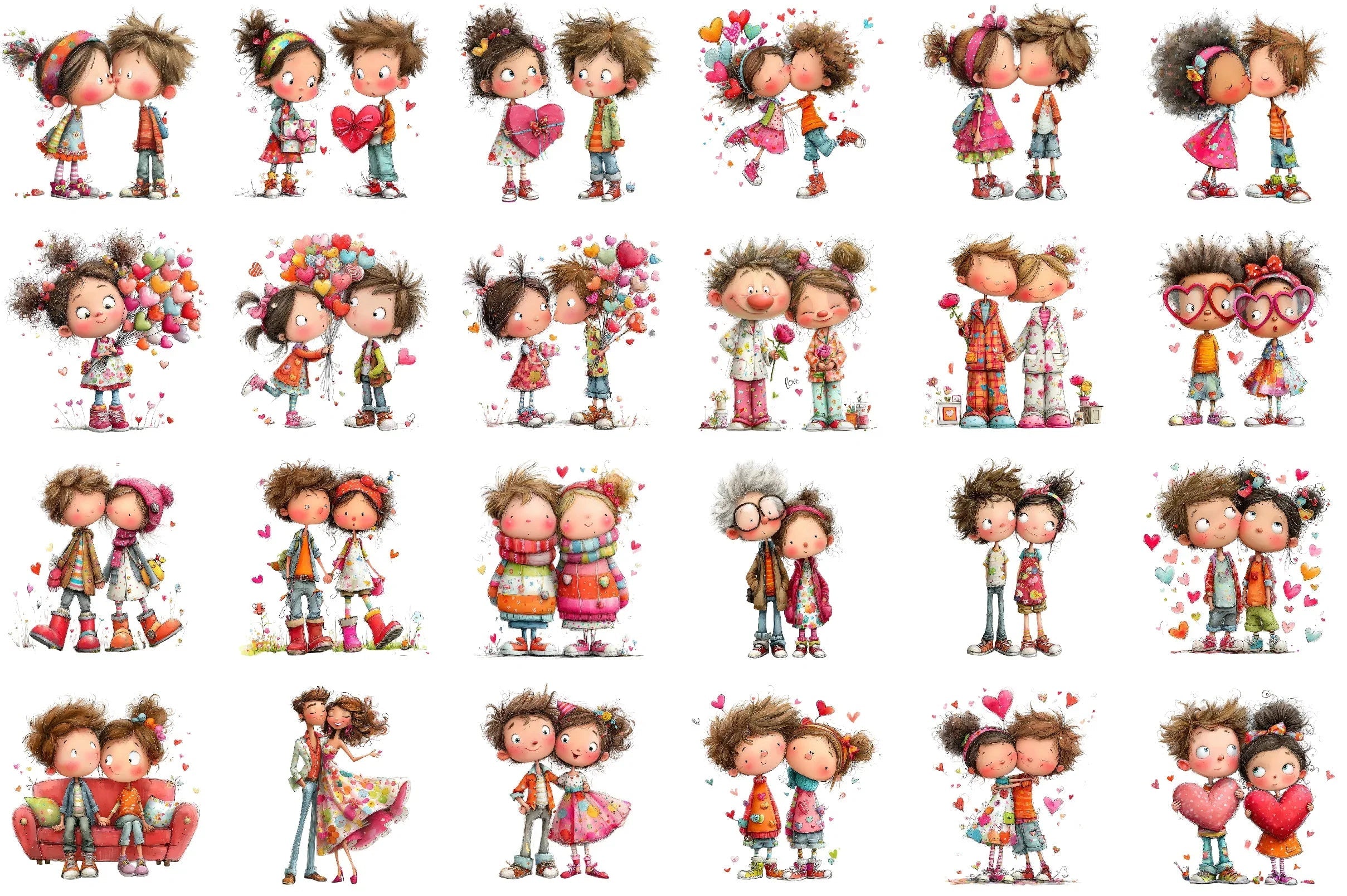 Valentine Couple Clipart Bundle - CraftNest - Digital Crafting and Art