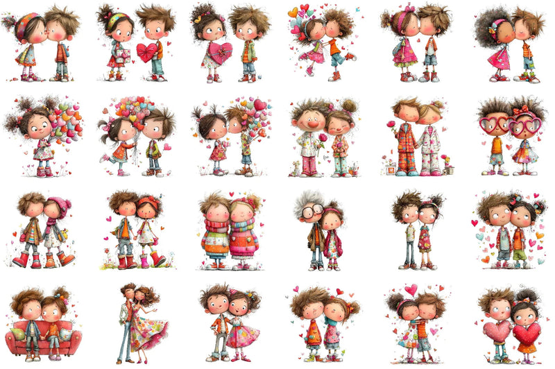Valentine Couple Clipart Bundle - CraftNest - Digital Crafting and Art