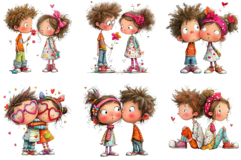 Valentine Couple Clipart Bundle - CraftNest - Digital Crafting and Art