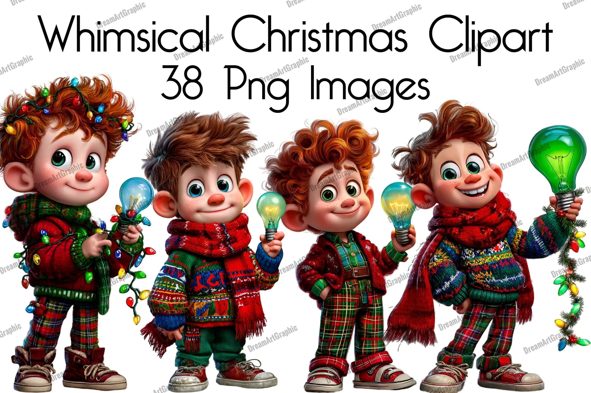 Whimsical Christmas Clipart Bundle - CraftNest - Digital Crafting and Art