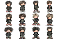 Winter Boy Clipart Bundle - CraftNest - Digital Crafting and Art