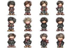 Winter Boy Clipart Bundle - CraftNest - Digital Crafting and Art