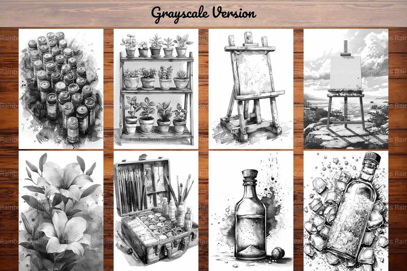 Watercolor Painting Coloring Books - CraftNest - Digital Crafting and Art