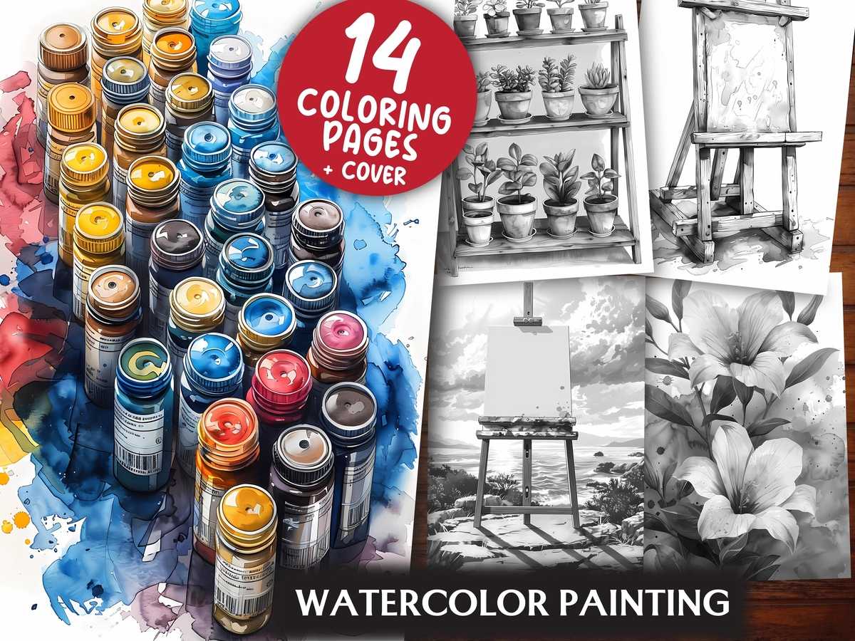 Watercolor Painting Coloring Books - CraftNest - Digital Crafting and Art