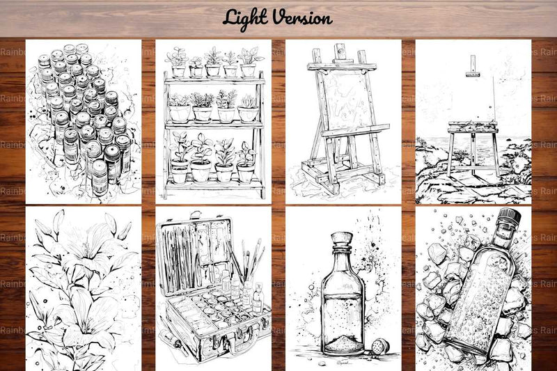 Watercolor Painting Coloring Books - CraftNest - Digital Crafting and Art