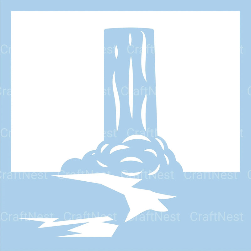Waterfall 3D Layered Papercut SVG Bundle - CraftNest - Digital Crafting and Art