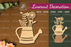 Watering Can Flowers Laser Cut Decoration Clipart Bundle