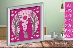 Valentine Gnome Shadow Box SVG Bundle - CraftNest - Digital Crafting and Art