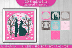 Valentine Gnome Shadow Box SVG Bundle - CraftNest - Digital Crafting and Art