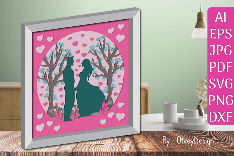 Valentine Gnome Shadow Box SVG Bundle - CraftNest - Digital Crafting and Art