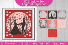 Valentine Gnome Shadow Box SVG Bundle - CraftNest - Digital Crafting and Art