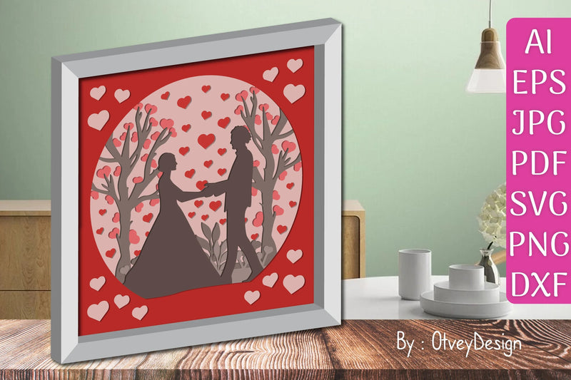 Valentine Gnome Shadow Box SVG Bundle - CraftNest - Digital Crafting and Art