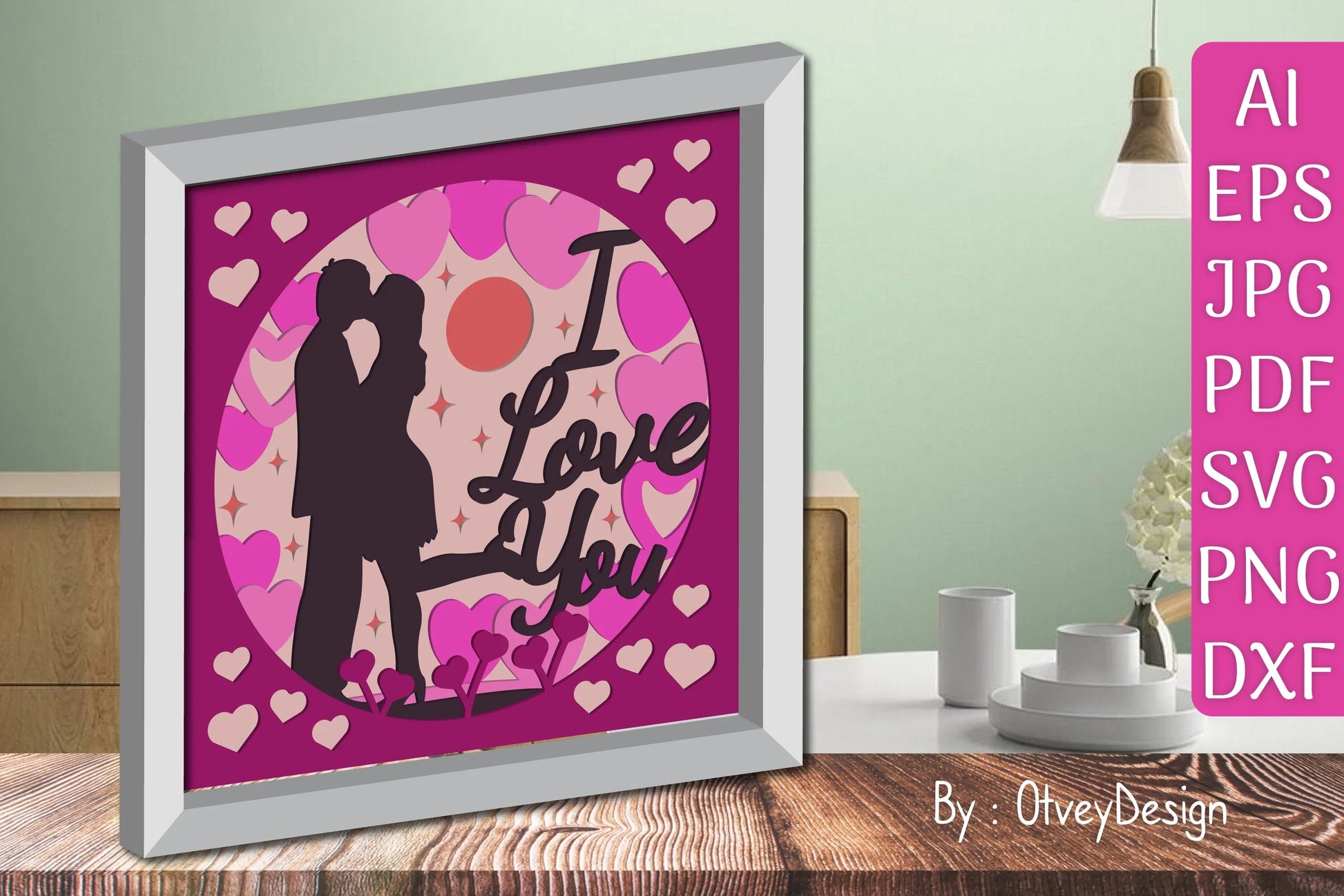 Valentine Gnome Shadow Box SVG Bundle - CraftNest - Digital Crafting and Art