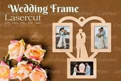 Wedding Heart Frame Lasercut Clipart Bundle - CraftNest - Digital Crafting and Art