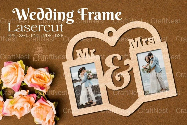 Wedding Frame Lasercut SVG Bundle - CraftNest - Digital Crafting and Art