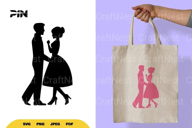 Wedding Couple Silhouette Clipart Bundle - CraftNest - Digital Crafting and Art