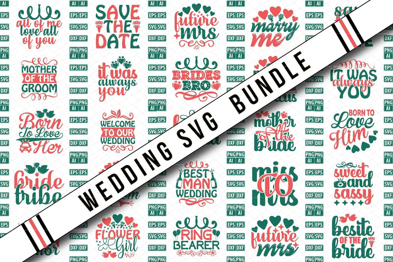 Wedding Design SVG Bundle 2 - CraftNest - Digital Crafting and Art