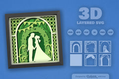 Romantic Nature Wedding Papercut SVG Bundle - CraftNest - Digital Crafting and Art