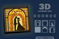 Romantic Nature Wedding Papercut SVG Bundle - CraftNest - Digital Crafting and Art