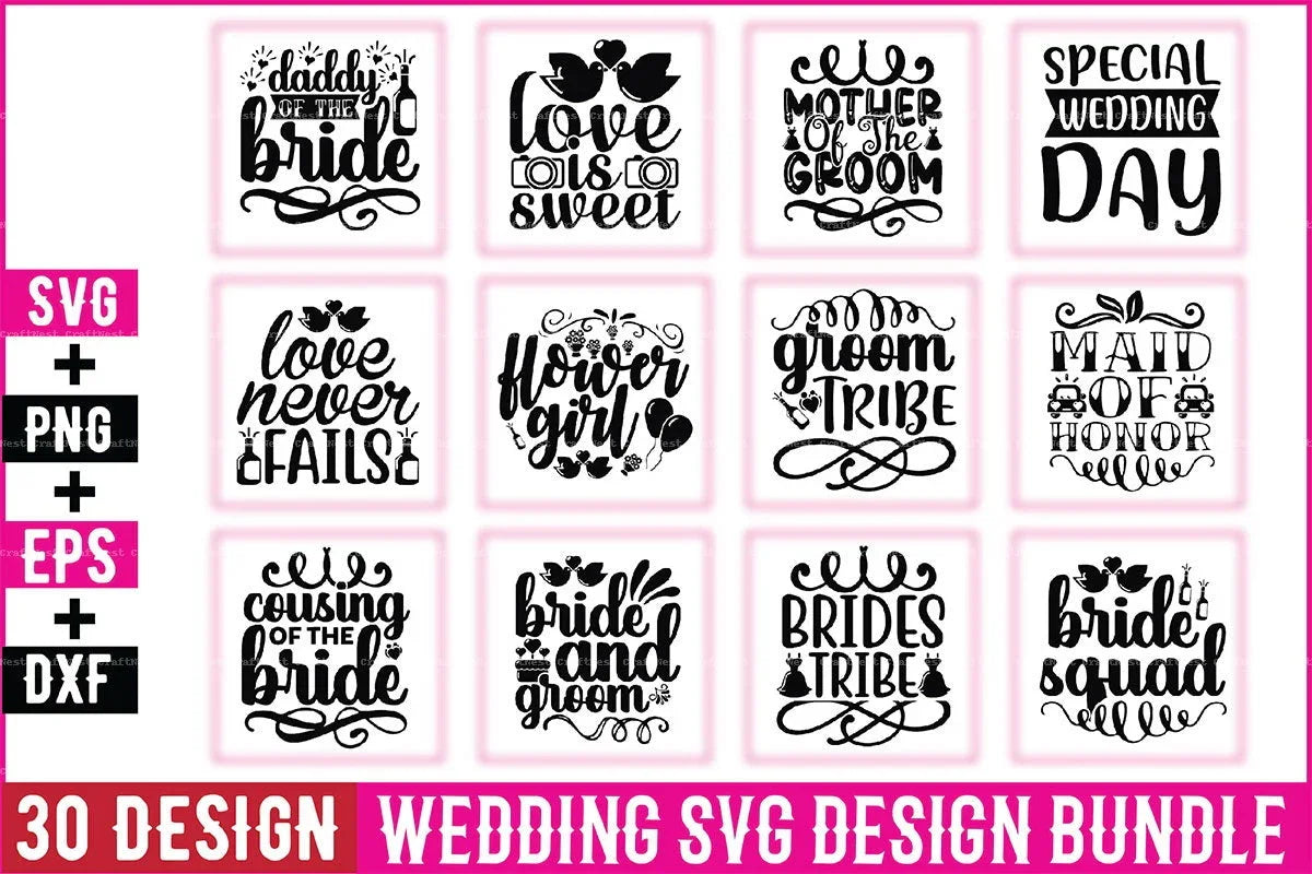Wedding Design SVG Bundle