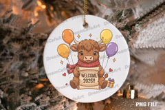 Welcome 2026 Highland Cow Clipart Bundle - CraftNest - Digital Crafting and Art