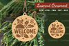 Welcome Christmas Lasercut Ornament Clipart