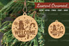 Welcome Christmas Lasercut Ornament Clipart Bundle