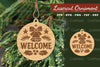 Welcome Christmas Laser Cut Ornament Clipart