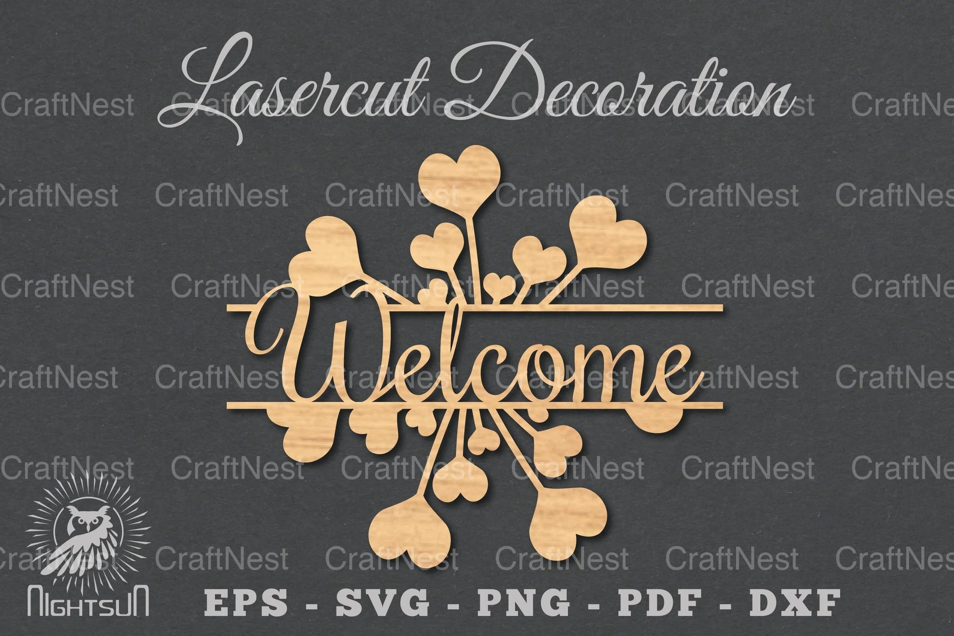 Welcome Flower Laser Cut SVG Bundle - CraftNest - Digital Crafting and Art