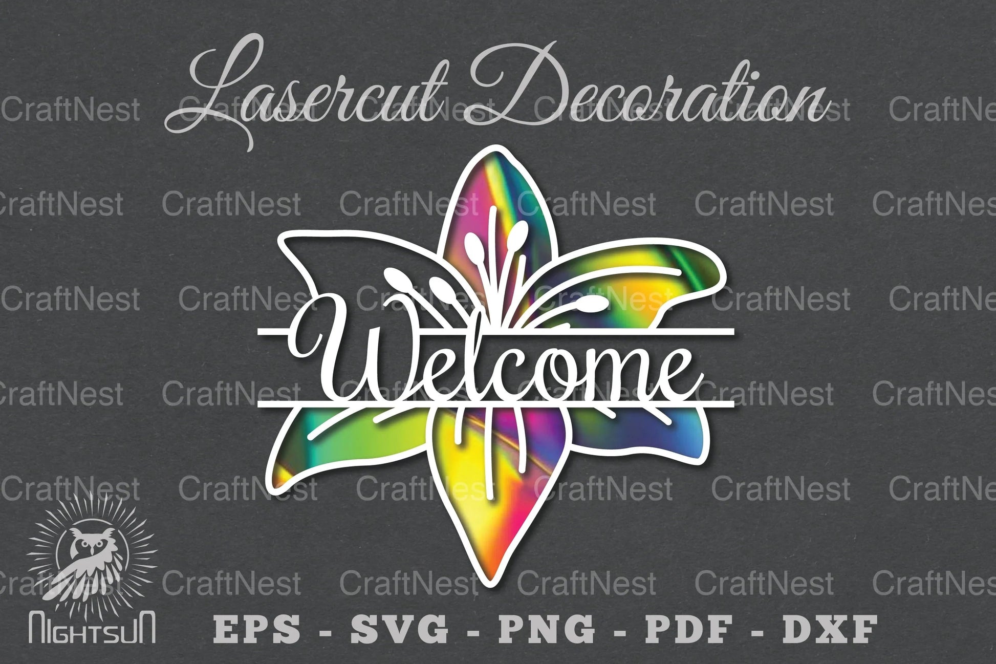 Welcome Flower Laser Cut SVG Bundle - CraftNest - Digital Crafting and Art