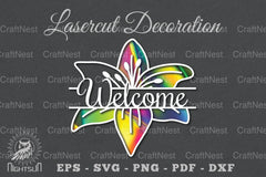 Welcome Flower Laser Cut SVG Bundle - CraftNest - Digital Crafting and Art