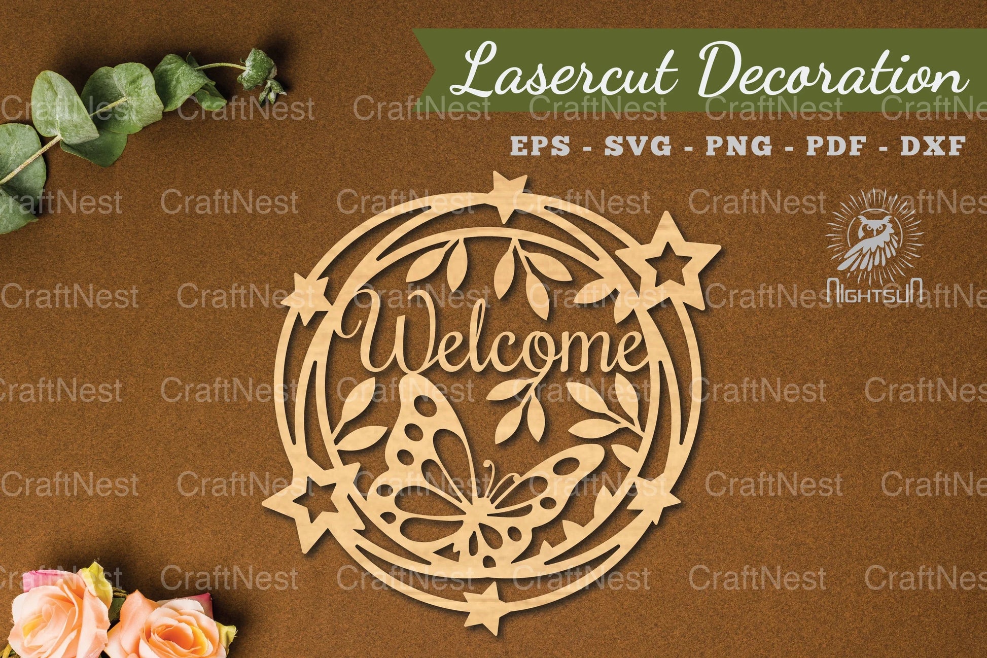 Welcome Laser Cut Decoration Clipart Bundle - CraftNest - Digital Crafting and Art
