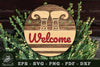 Welcome Round Laser Cut Sign - Home Decor Clipart