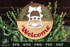 Welcome Round Laser Cut Sign Clipart Bundle