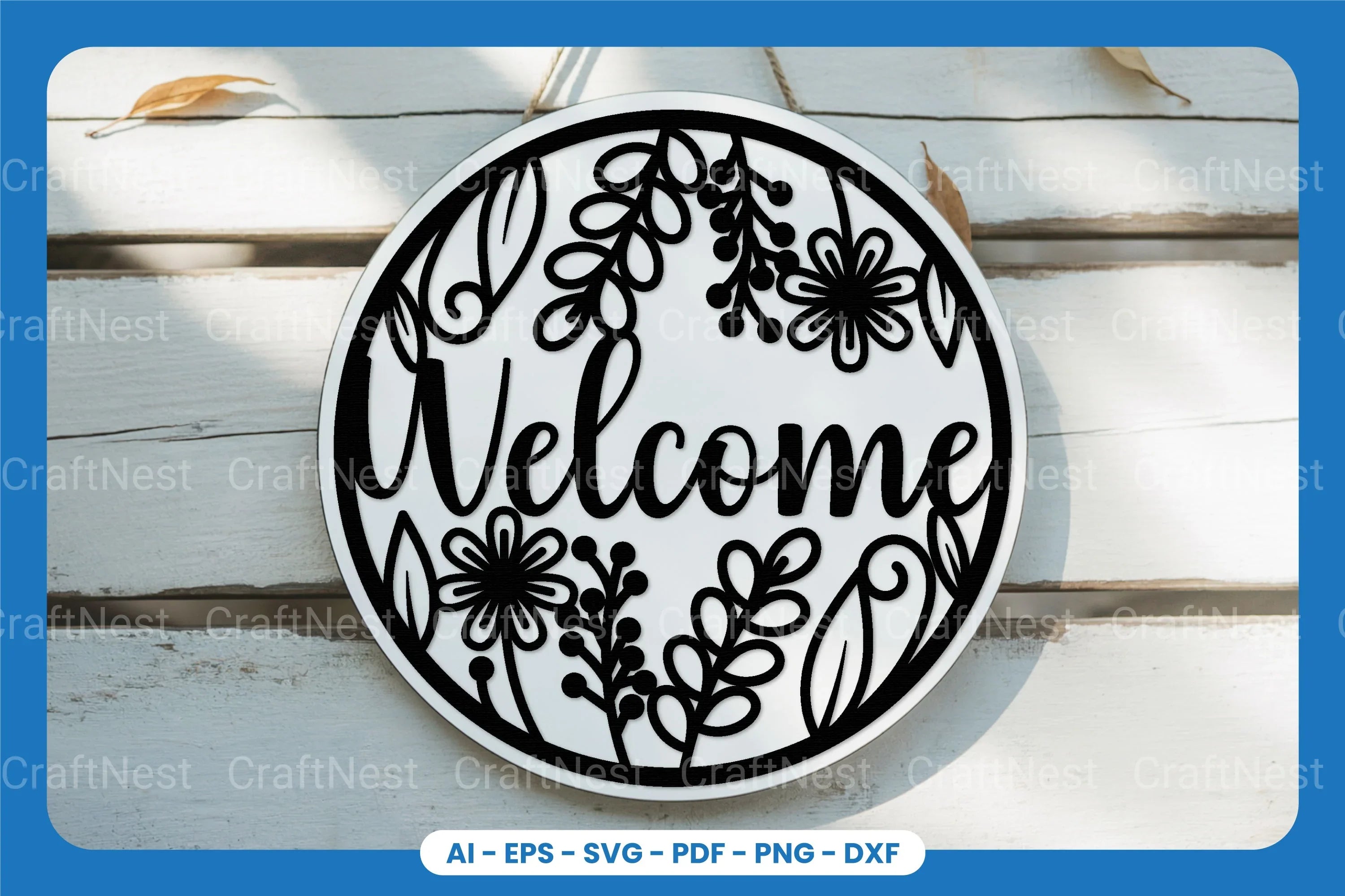 Welcome Sign Laser Cut SVG Bundle - CraftNest - Digital Crafting and Art